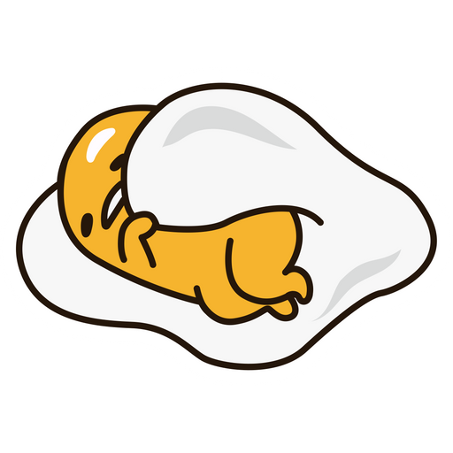 here is a Gudetama Takes Cover Sticker from the Gudetama collection for sticker mania