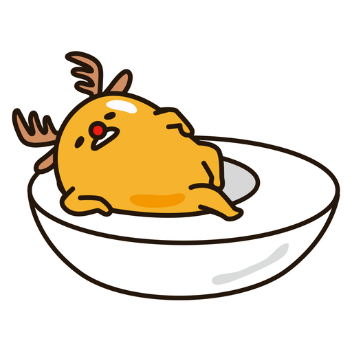 here is a Gudetama Christmas Deer Sticker from the Gudetama collection for sticker mania