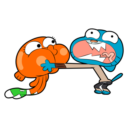 here is a Gumball and Darwin Sticker from the Cartoons collection for sticker mania