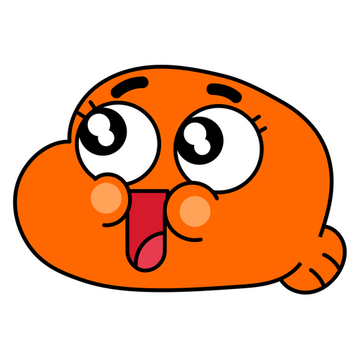 here is a The Amazing World of Gumball Darwin Watterson Cute Cheeks Sticker from the Cartoons collection for sticker mania