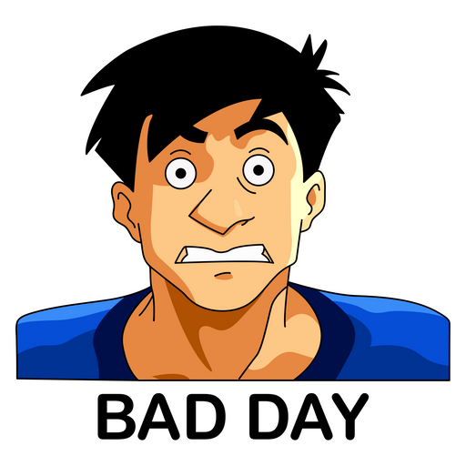 here is a Jackie Chan Adventures Bad Day Sticker from the Cartoons collection for sticker mania
