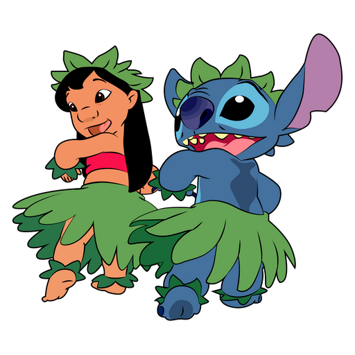 Lilo & Stitch Hula Dance Sticker