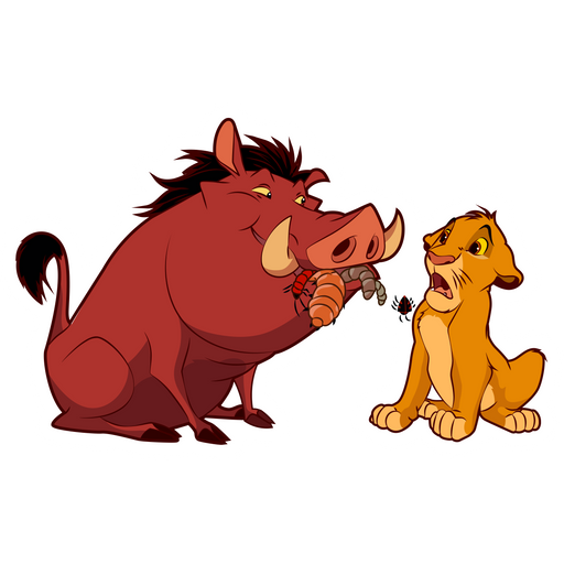 The Lion King Pumbaa and Simba Sticker