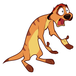 The Lion King Shocked Timon Sticker - Sticker Mania