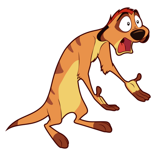 here is a The Lion King Shocked Timon Sticker from the The Lion King collection for sticker mania