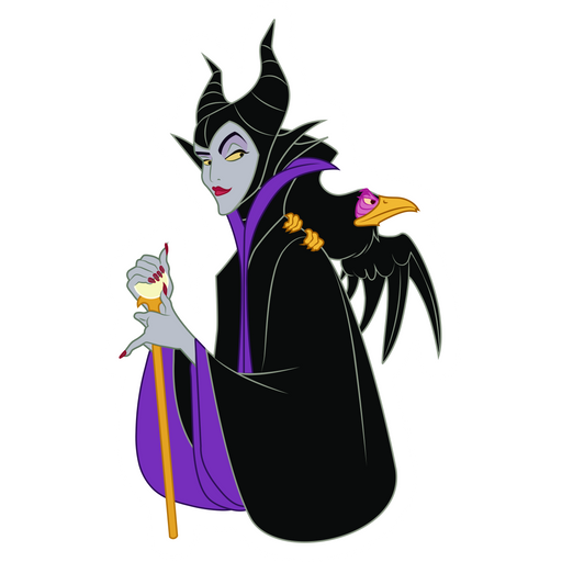 Maleficent with Raven Sticker