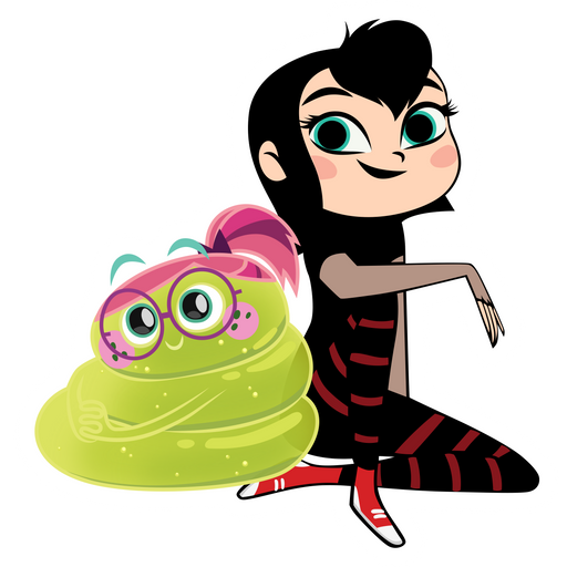here is a Hotel Transylvania Mavis Dracula and Wendy Blob Sticker from the Cartoons collection for sticker mania
