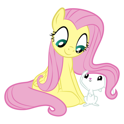 here is a My Little Pony Fluttershy and Angel Sticker from the My Little Pony collection for sticker mania