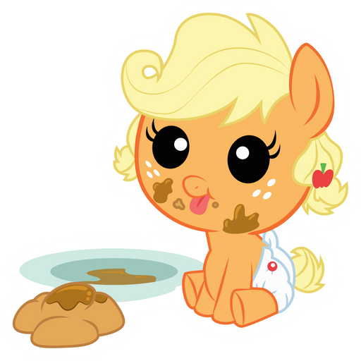 here is a My Little Pony Baby Applejack with Fritters Sticker from the My Little Pony collection for sticker mania