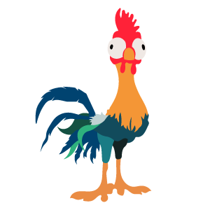 here is a Moana Hei Hei the Rooster Sticker from the Disney Cartoons collection for sticker mania
