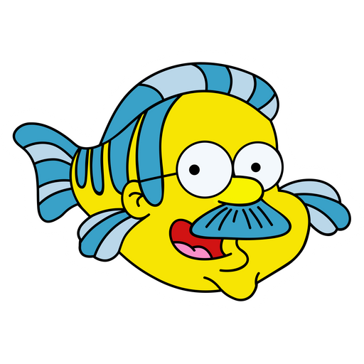 here is a Ned Flounders Sticker from the The Simpsons collection for sticker mania