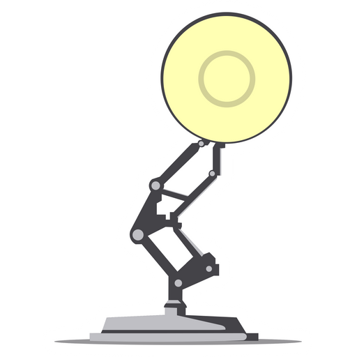 here is a Pixar Luxo Jr. Sticker from the Cartoons collection for sticker mania
