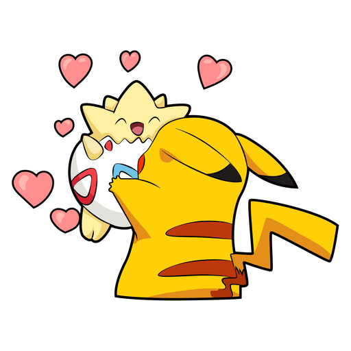 here is a Pokemon Pikachu and Togepi Sticker from the Pokemon collection for sticker mania