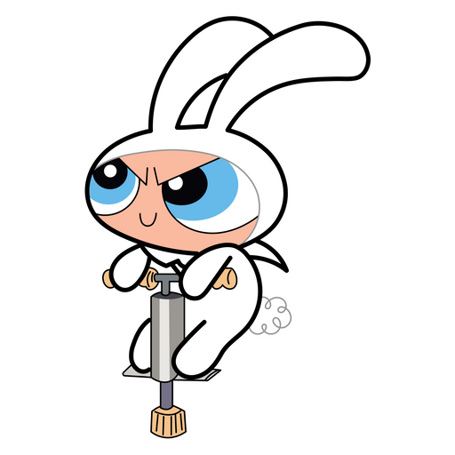 here is a Powerpuff Girls Bubbles Hare Sticker from the Cartoons collection for sticker mania