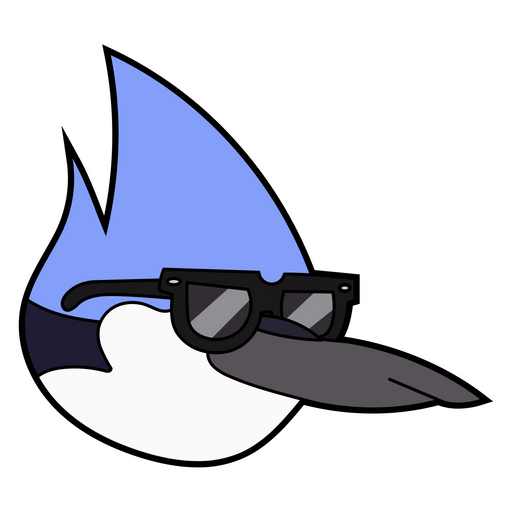 here is a Regular Show Mordecai Sticker from the Cartoons collection for sticker mania