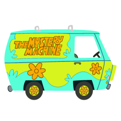 here is a Scooby-Doo Mystery Machine from the Cartoons collection for sticker mania