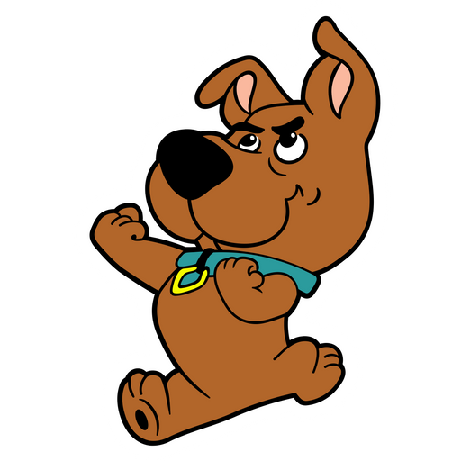 here is a Scrappy-Doo Fighting Sticker from the Cartoons collection for sticker mania