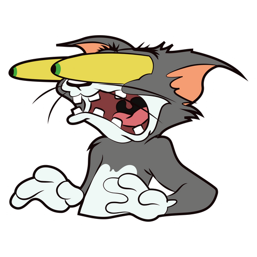 Tom and Jerry Shocked Tom Sticker Sticker Mania