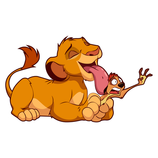 here is a The Lion King Simba and Timon Sticker from the The Lion King collection for sticker mania