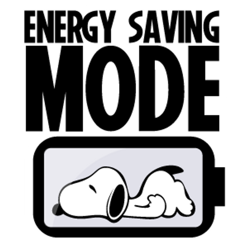 here is a Snoopy Energy Saving Mode from the Cartoons collection for sticker mania