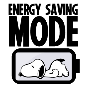cool and cute Snoopy Energy Saving Mode for stickermania