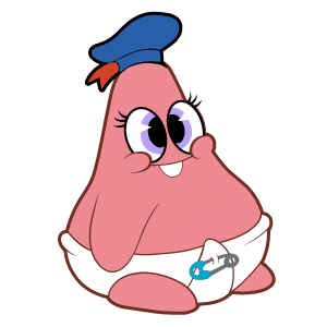 here is a SpongeBob Baby Patrick Sticker from the SpongeBob collection for sticker mania