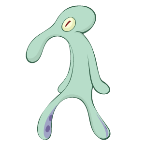 here is a SpongeBob Squidwards Bold and Brash from the SpongeBob collection for sticker mania