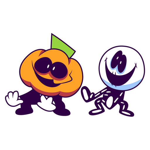 here is a Spooky Month Pump and Skid Sticker from the Cartoons collection for sticker mania