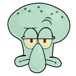 Squidward Face Sticker - Sticker Mania