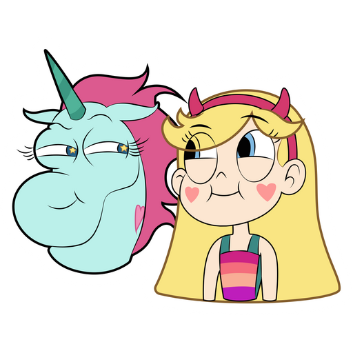 here is a Star Butterfly and Pony Head Sticker from the Disney Cartoons collection for sticker mania