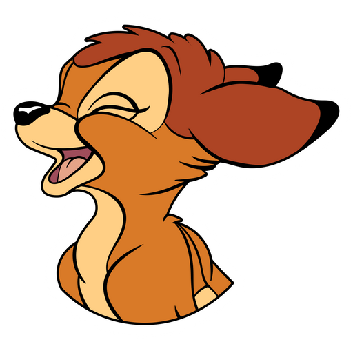 here is a Bambi Laughing Sticker from the Disney Cartoons collection for sticker mania