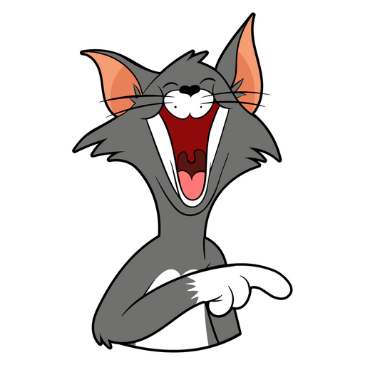 here is a Tom and Jerry Laughing Tom Sticker from the Tom and Jerry collection for sticker mania