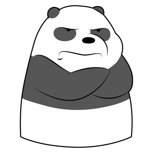 here is a We Bare Bears Offended Panda Sticker from the We Bare Bears collection for sticker mania