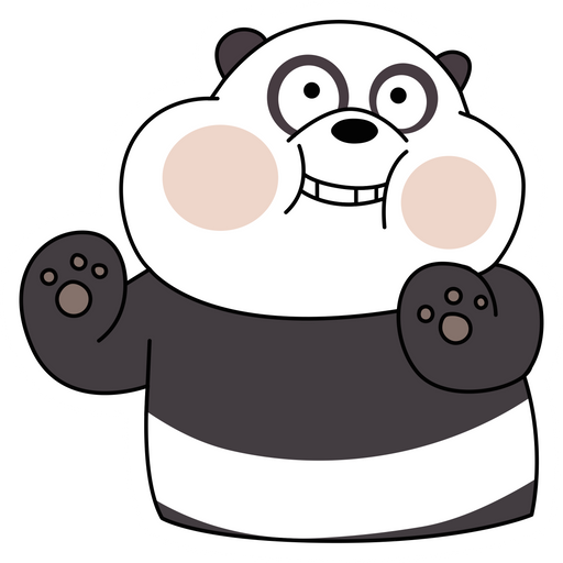 here is a We Bare Bears Cute Panda Sticker from the We Bare Bears collection for sticker mania