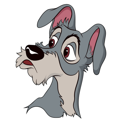 Lady and the Tramp Puzzled Tramp Sticker