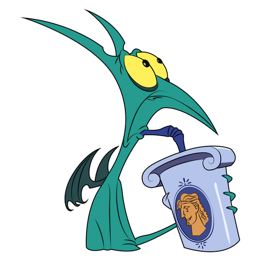 here is a Hercules Panic Drinking Soda Sticker from the Disney Cartoons collection for sticker mania