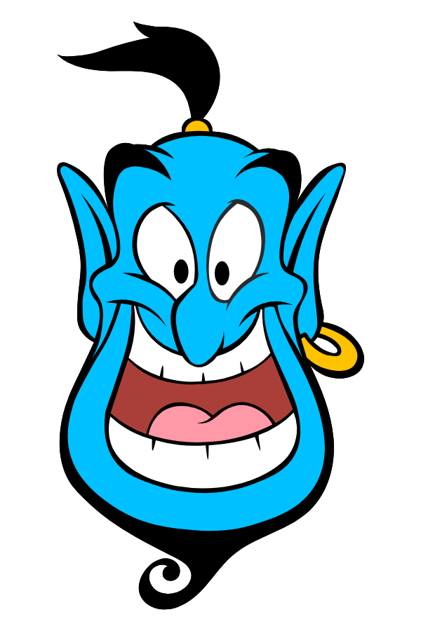 Aladdin Genie Head Sticker - Sticker Mania