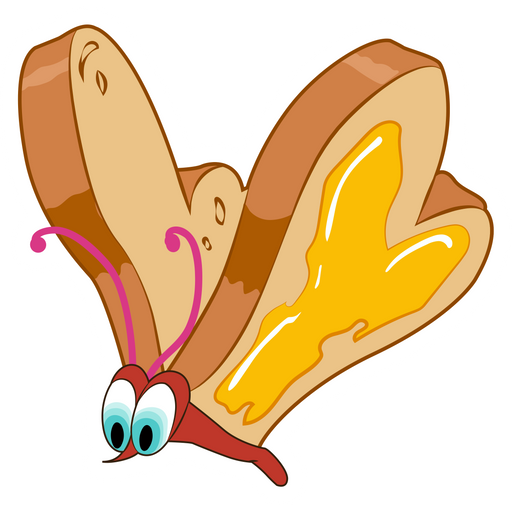 here is a Alice in Wonderland Bread-and-Butterfly Sticker from the Disney Cartoons collection for sticker mania