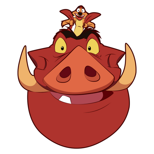 here is a The Lion King Timon Rides Pumbaa Sticker from the The Lion King collection for sticker mania