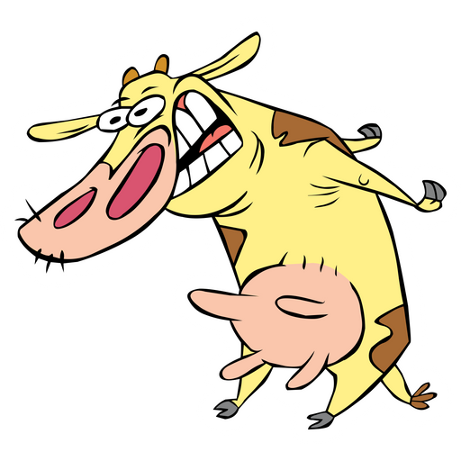 here is a Cow and Chicken Angry Cow Sticker from the Cartoons collection for sticker mania
