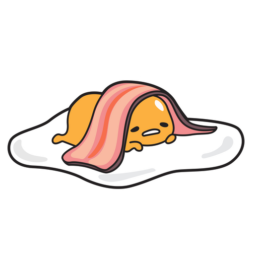 here is a Gudetama So What? Sticker from the Gudetama collection for sticker mania