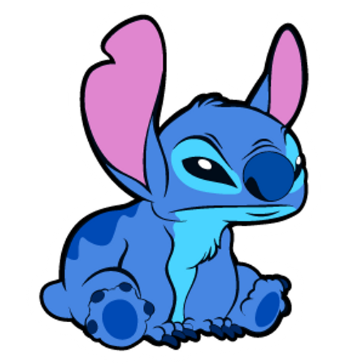 here is a Stitch Sitting Sticker from the Lilo & Stitch collection for sticker mania