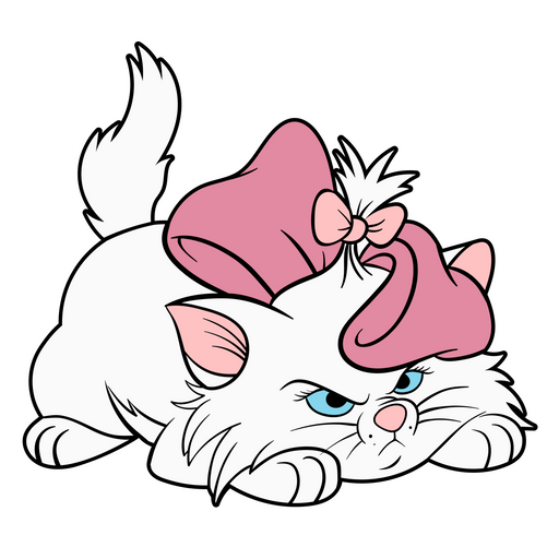 The Aristocats Marie Getting Ready to Pounce Sticker
