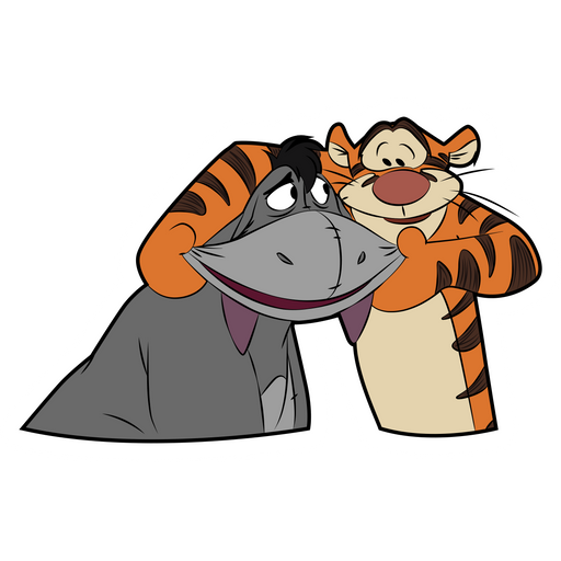here is a Tigger and Eeyore Sticker from the Disney Cartoons collection for sticker mania