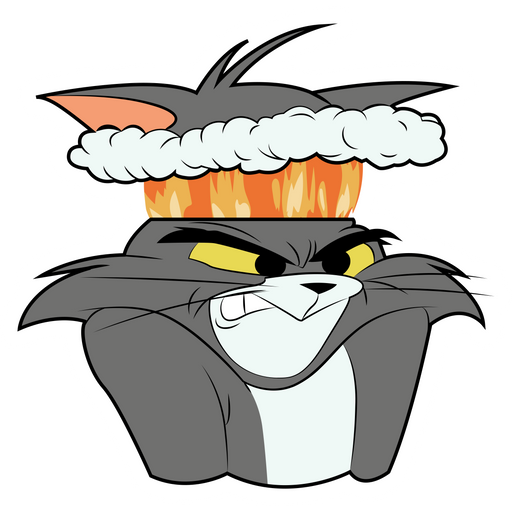 here is a Tom and Jerry Angry Tom Sticker from the Tom and Jerry collection for sticker mania