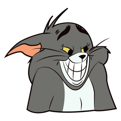here is a Tom and Jerry Smiling Tom Sticker from the Tom and Jerry collection for sticker mania