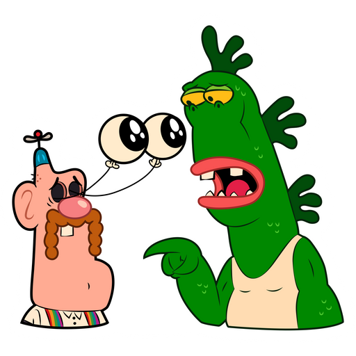 here is a Uncle Grandpa and Mr. Gus Sticker from the Cartoons collection for sticker mania