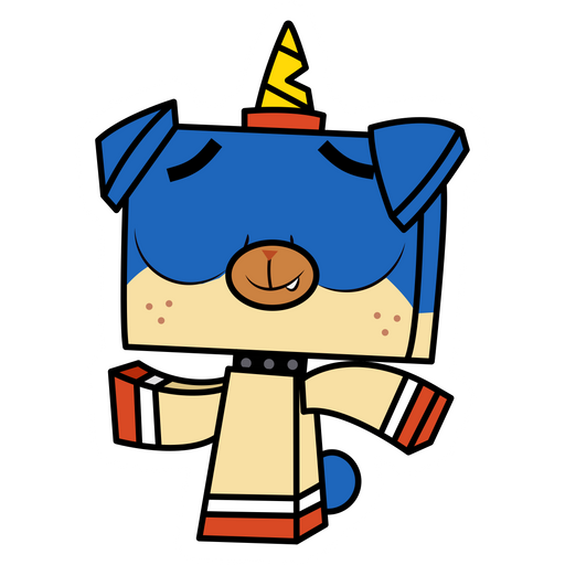 here is a Unikitty Puppycorn Is Dancing Sticker from the Cartoons collection for sticker mania