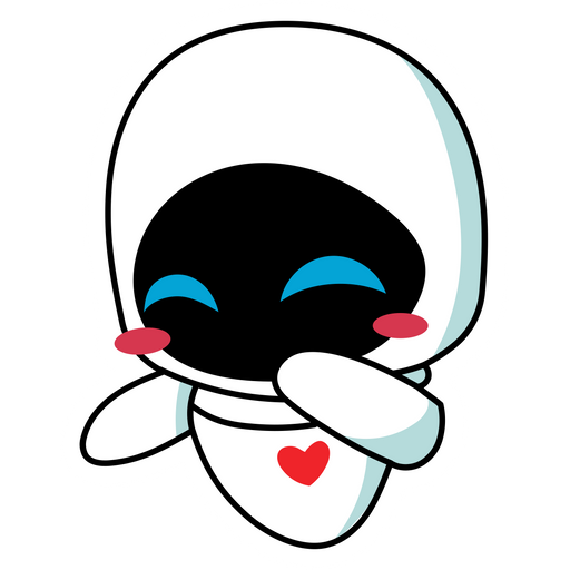 here is a Wall E Robot EVE Shy Sticker from the Cartoons collection for sticker mania