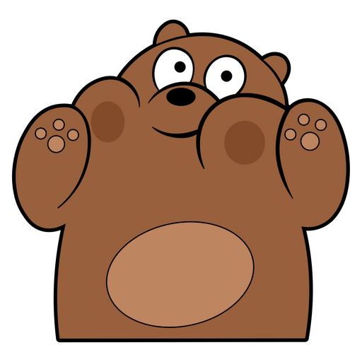 We Bare Bears Grizz Very Closely Sticker